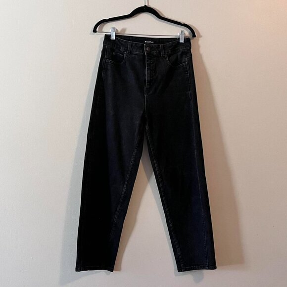 HOLIDAY SALE 50% OFF! // Whistles Black High Rise Barrel Jean - Picture 2 of 3